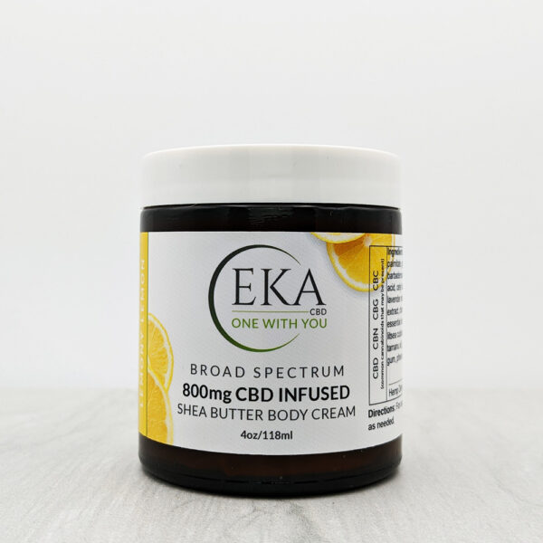 800mg Broad Spectrum CBD Infused Lemon Shea Butter Body Cream