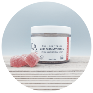 CBD Gummy Bites Strawberry 25mg Full Spectrum